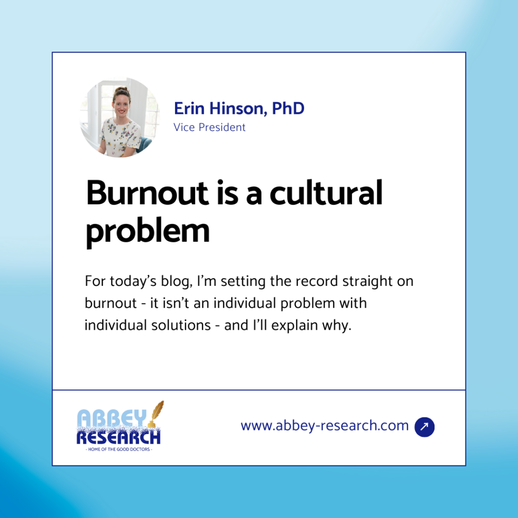 Burnout Is A Cultural Problem
